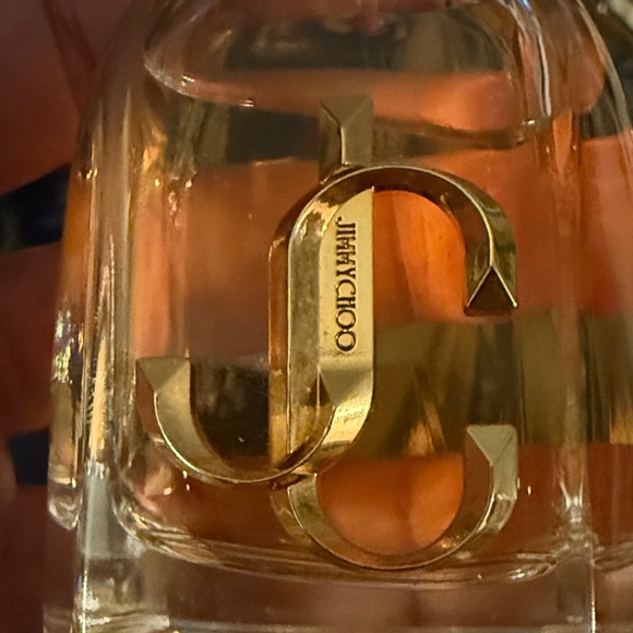 Jimmy Choo Gold and Clear Perfume Bottle 2 FL OZ - Picture 4 of 7